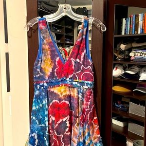 Alice and Olivia multi color silk dress